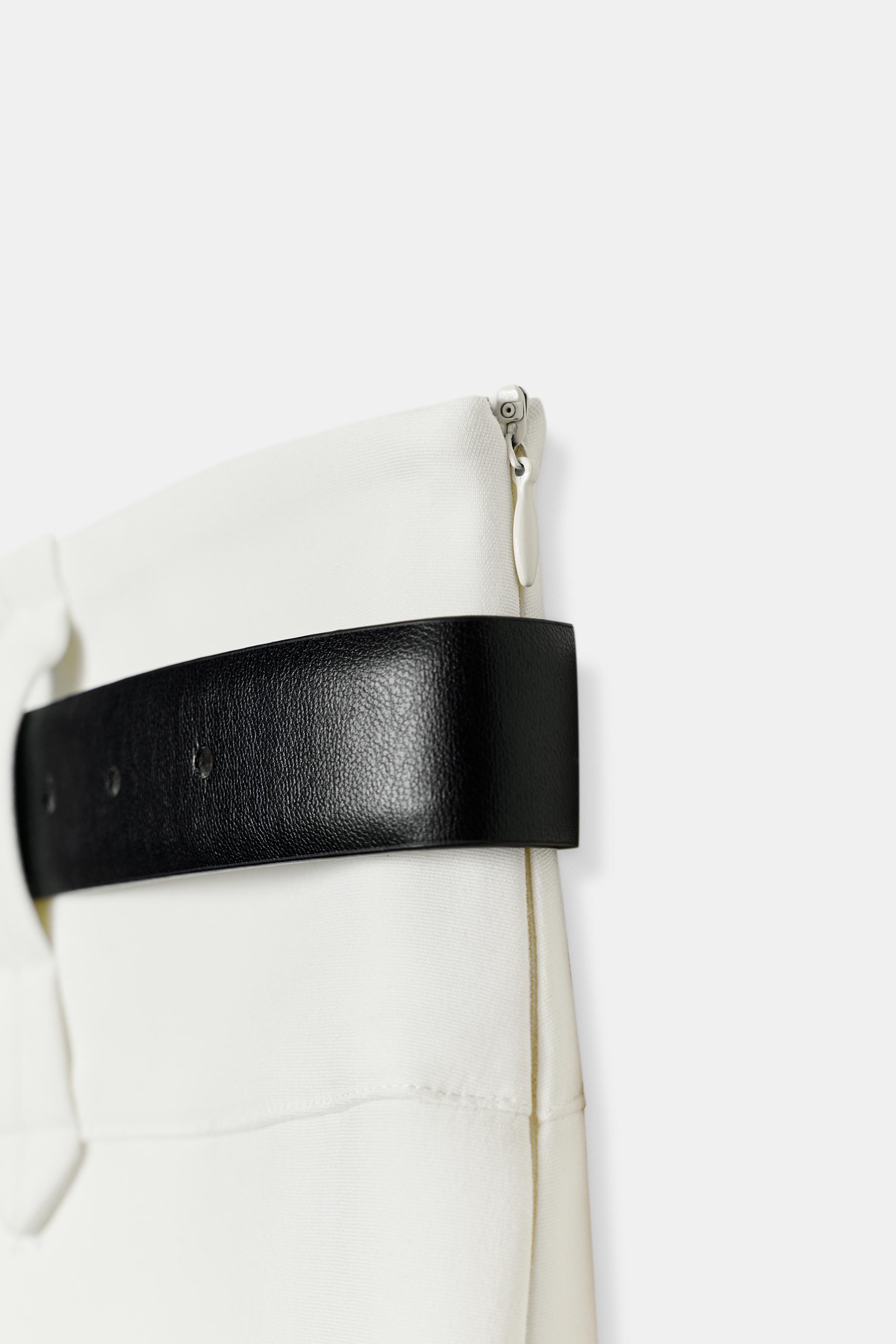 JUPE MI-LONGUE TUBE AVEC CEINTURE